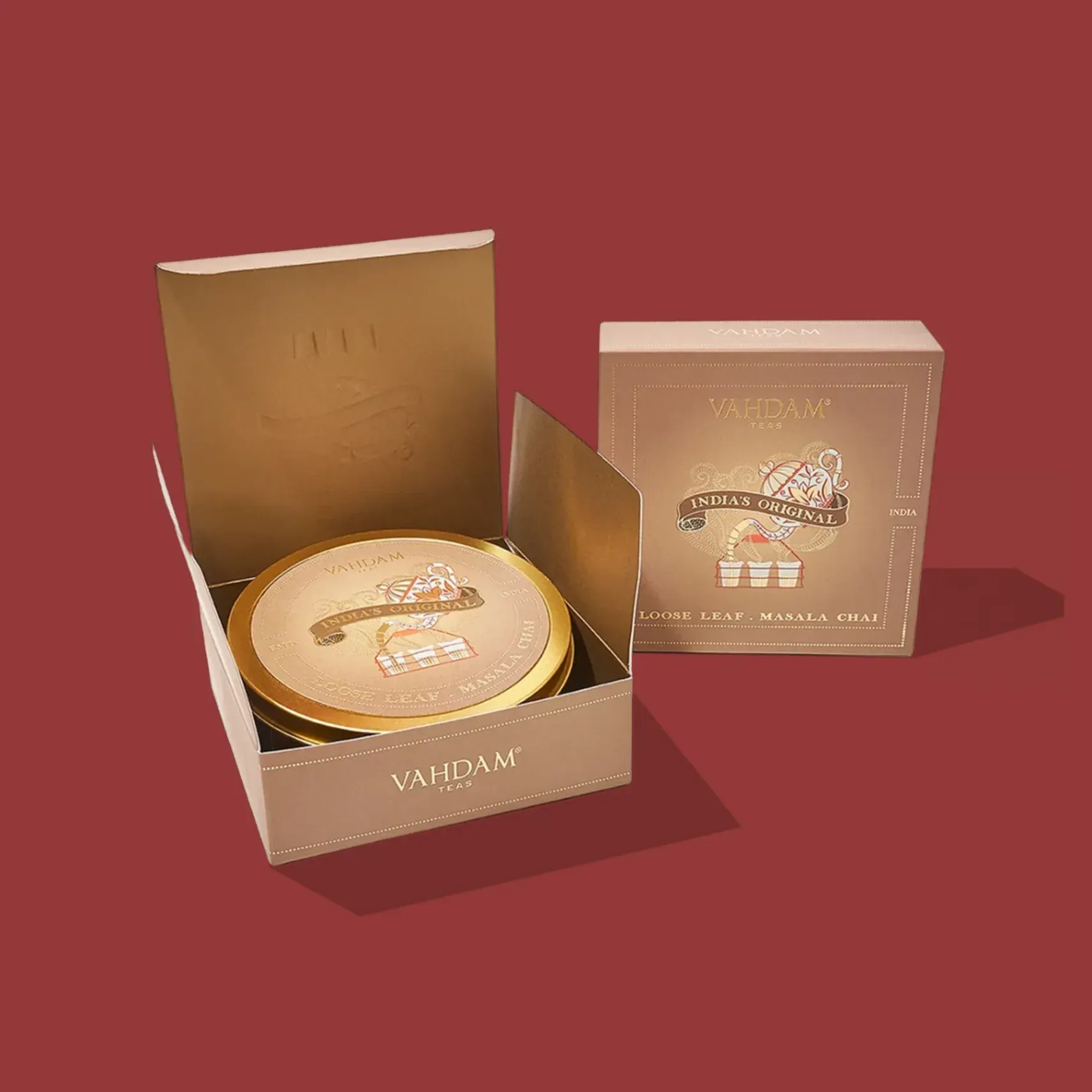 India's Original Masala Chai Tea, Tin Gift Set.webp