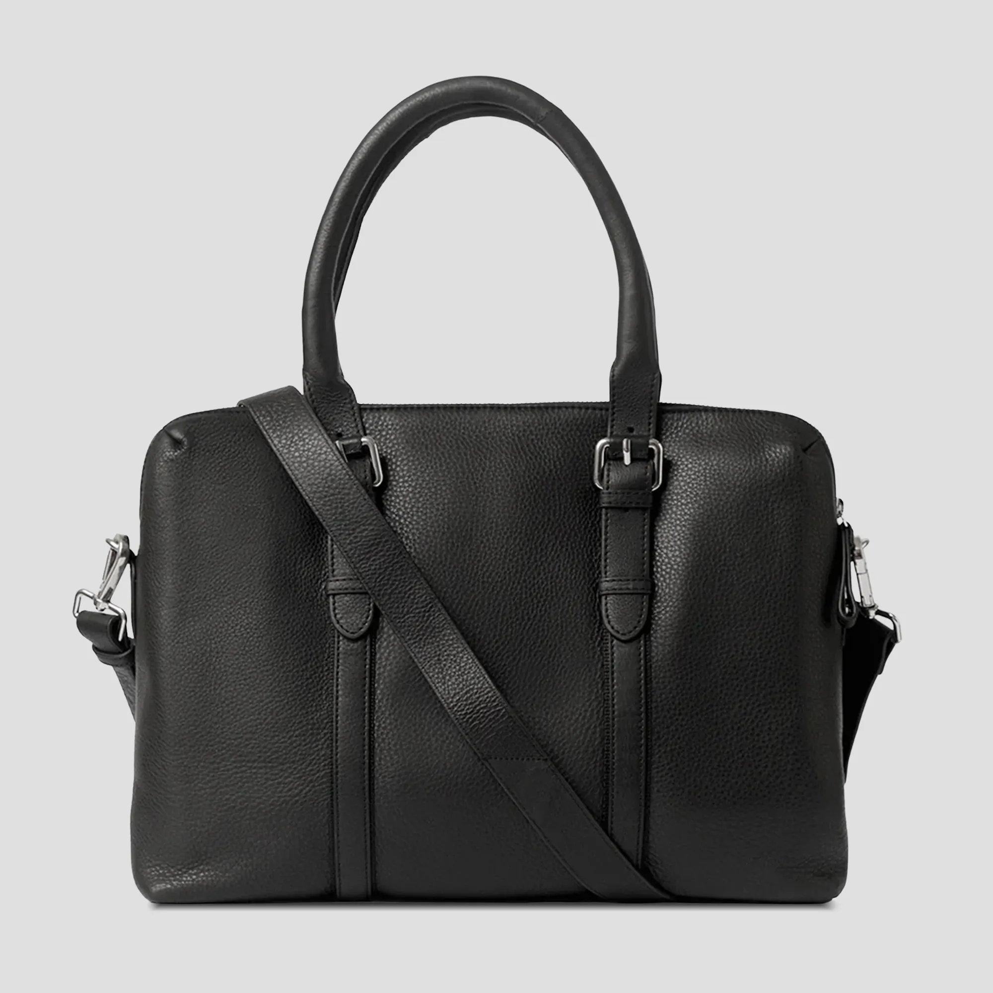 Nappa Dori Dual Zip Leather Laptop Bag for Corporate Gifting view 5