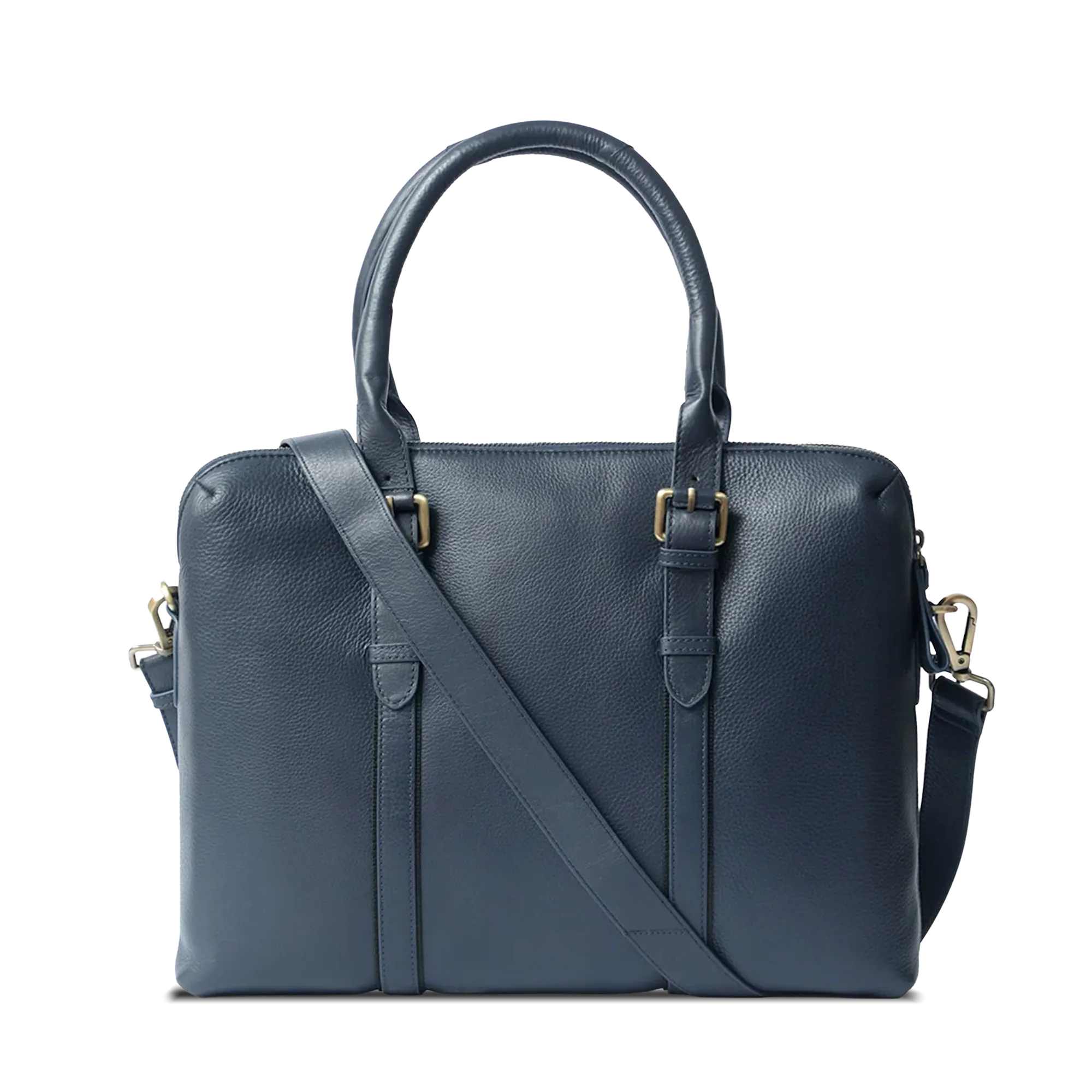 Nappa Dori Dual Zip Leather Laptop Bag for Corporate Gifting view 9