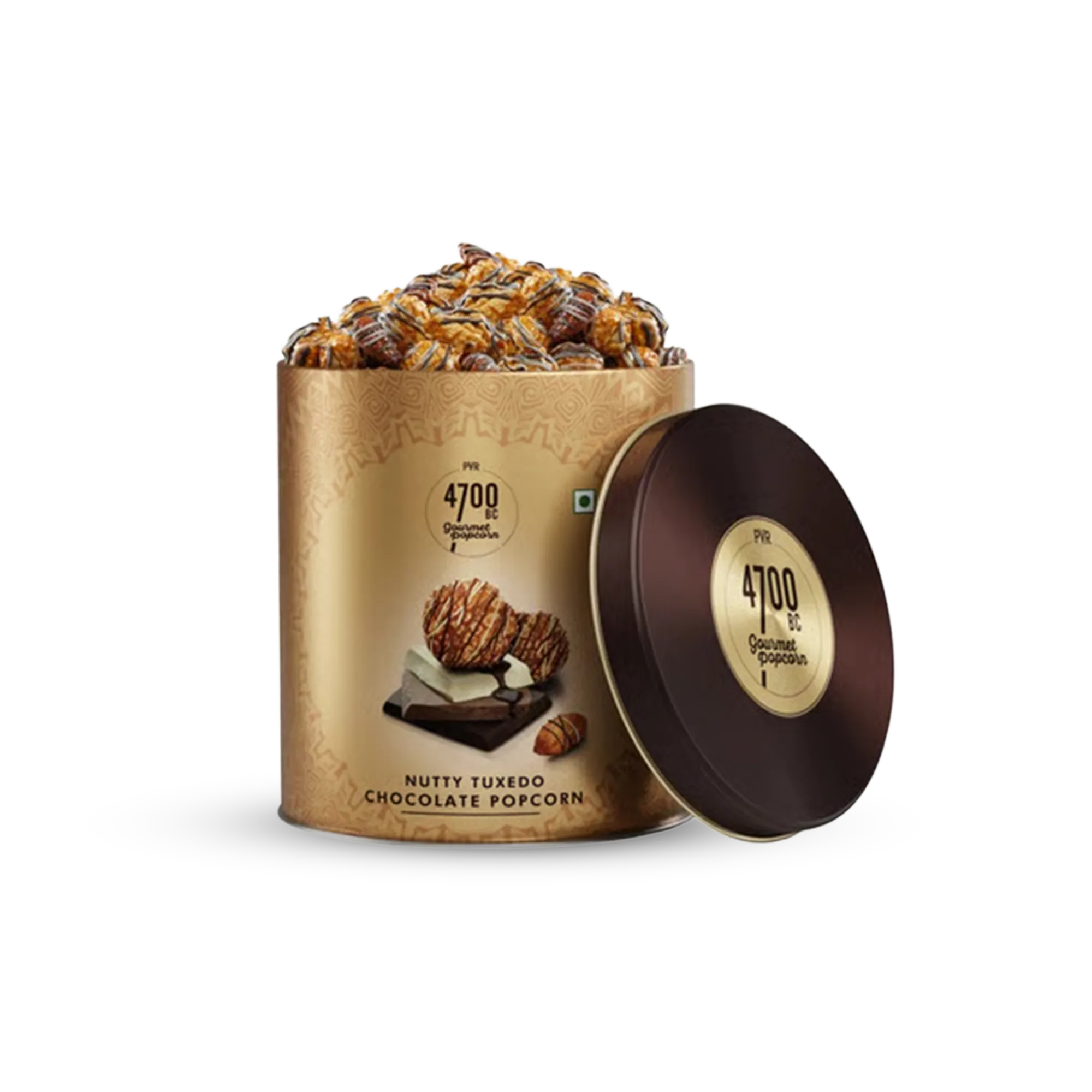 4700BC Nutty Tuxedo Chocolate Gourmet Popcorn Tin  view 2