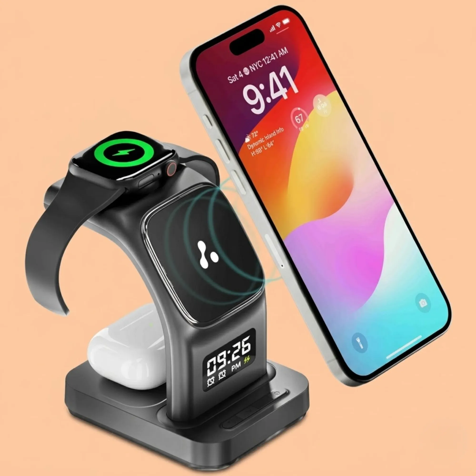 Ambrane 3-in-1 Wireless Charging Station view 2