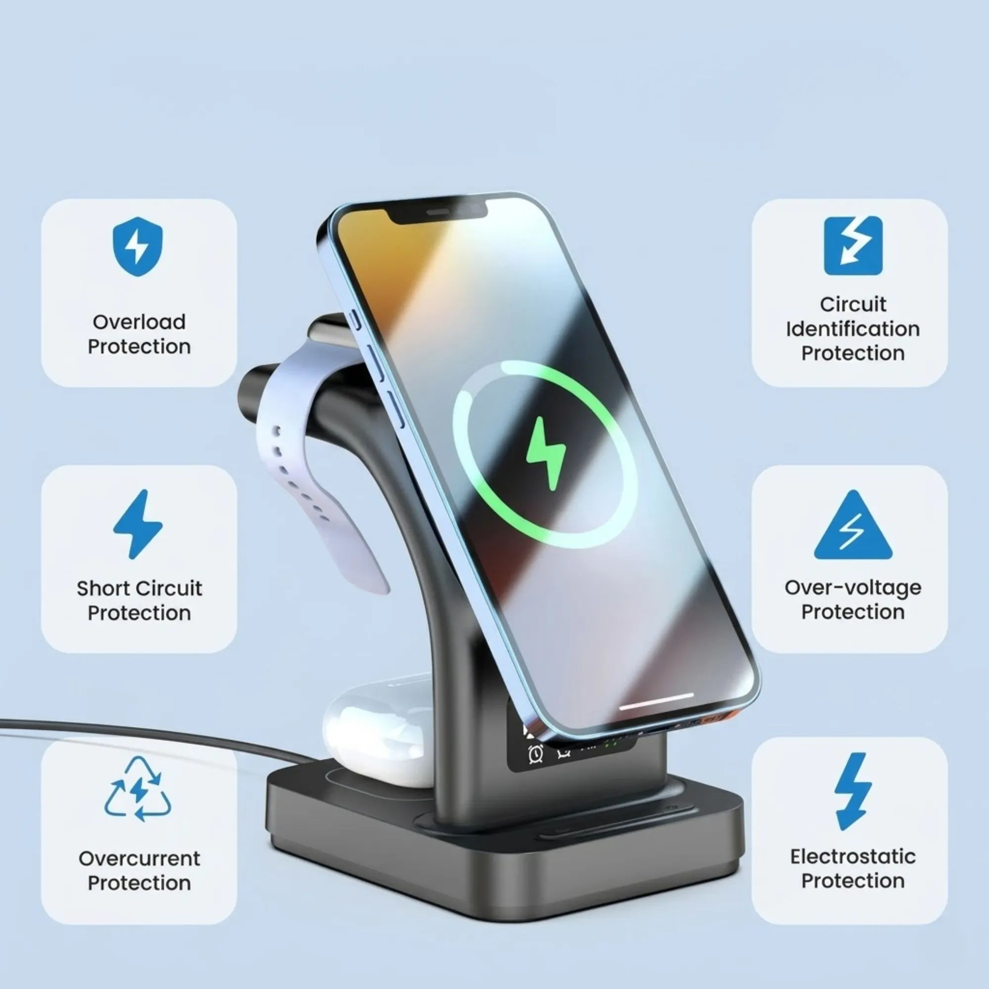 Ambrane 3-in-1 Wireless Charging Station view 5