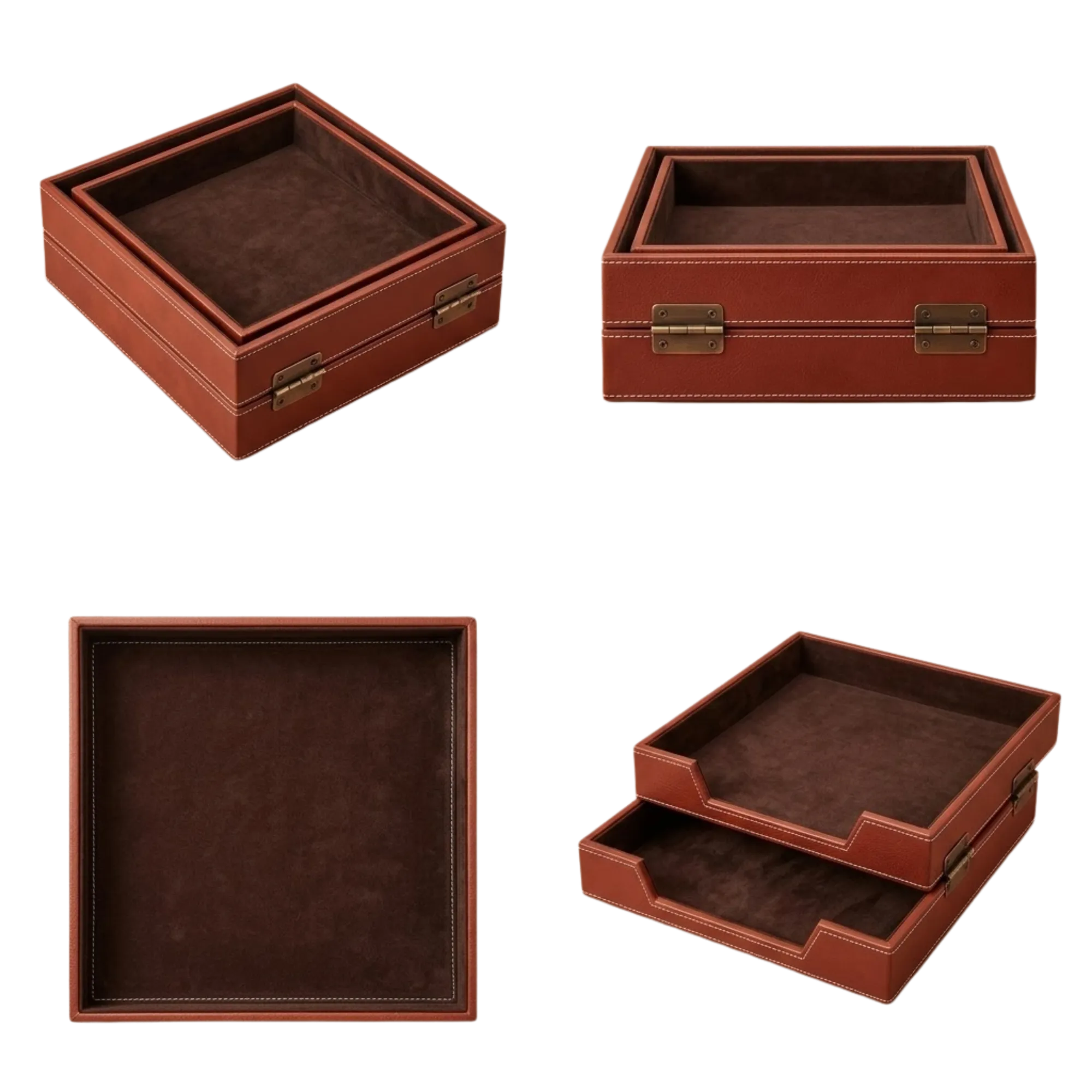 Premium Genuine Leather Desk Organizer Set  view 5