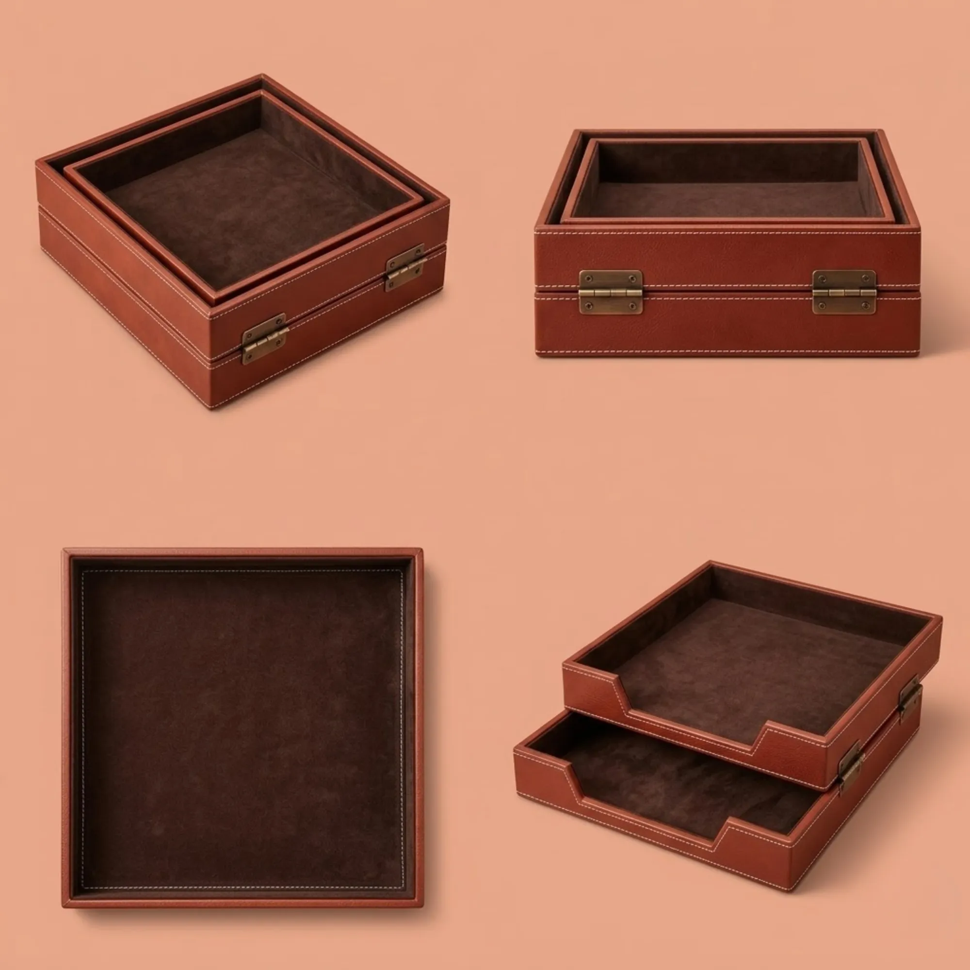Premium Genuine Leather Desk Organizer Set  view 6