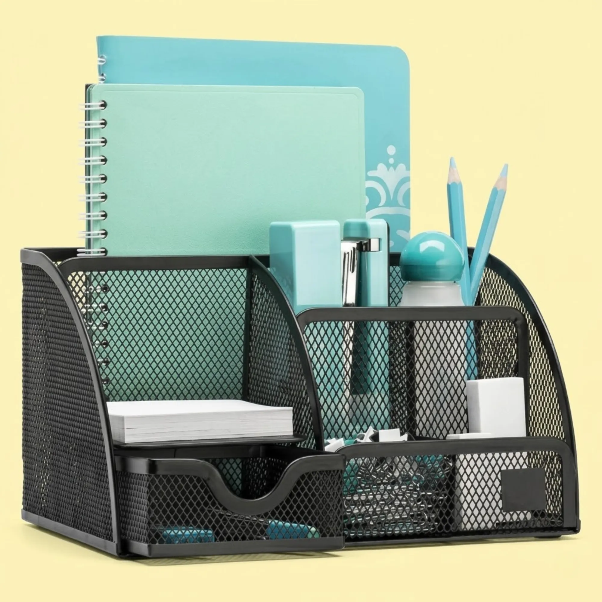 Metal Mesh Multi-Compartment Desk Organizer  view 4
