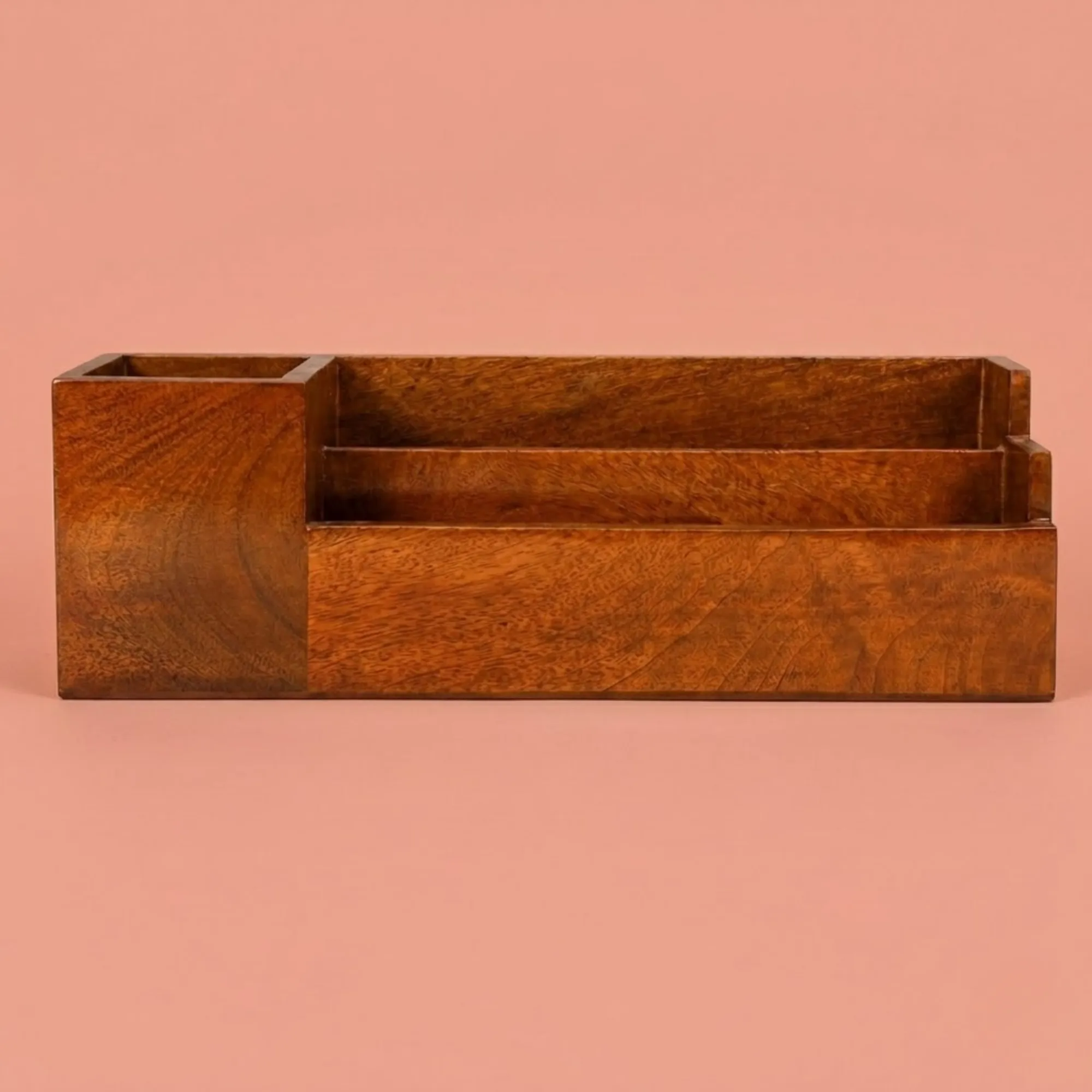 Wooden Multi-Compartment Desk Organizer  view 4