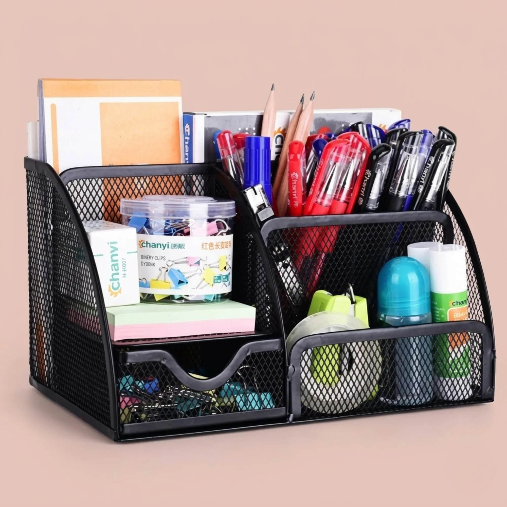 Metal Mesh Multi-Compartment Desk Organizer  view 8