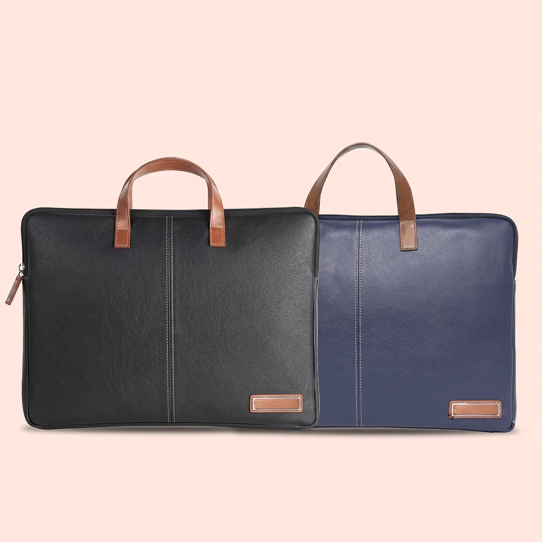 Premium Vegan Leather Laptop Sleeve view 2