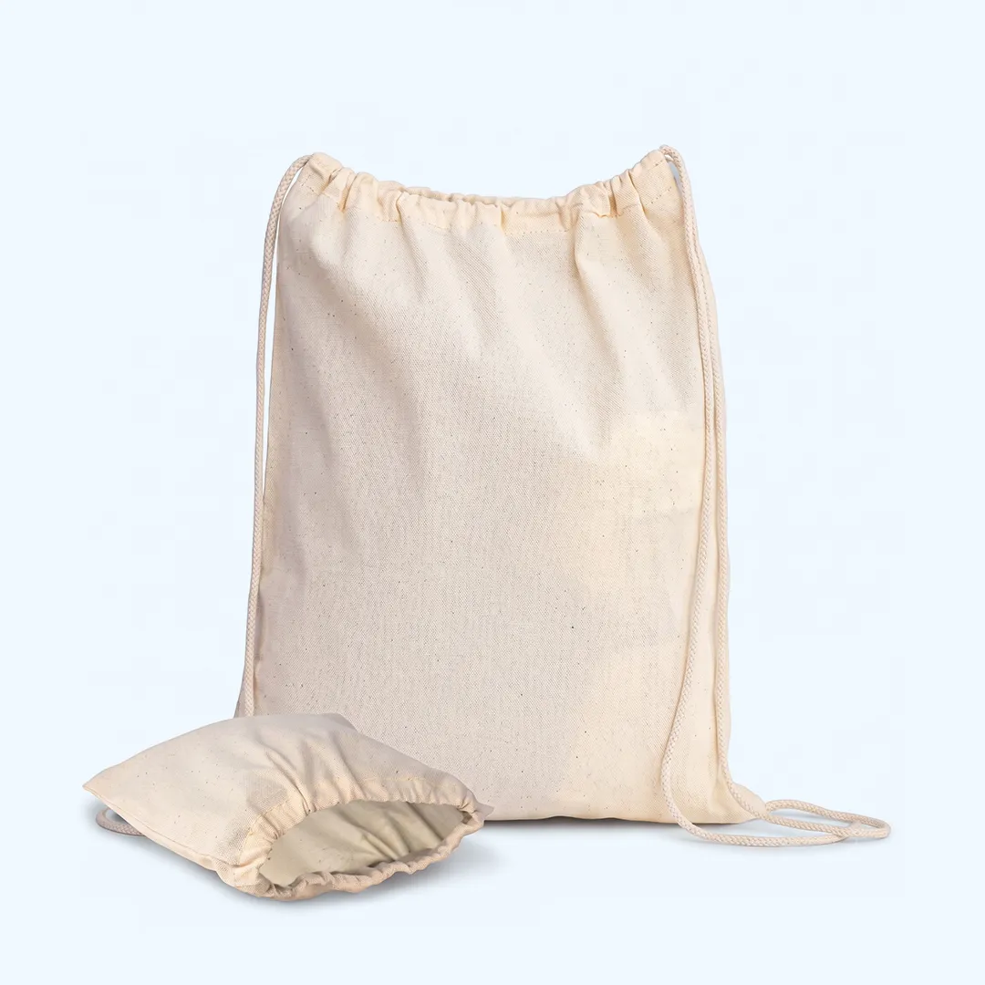 Cotton Canvas Drawstring Bag  view 2