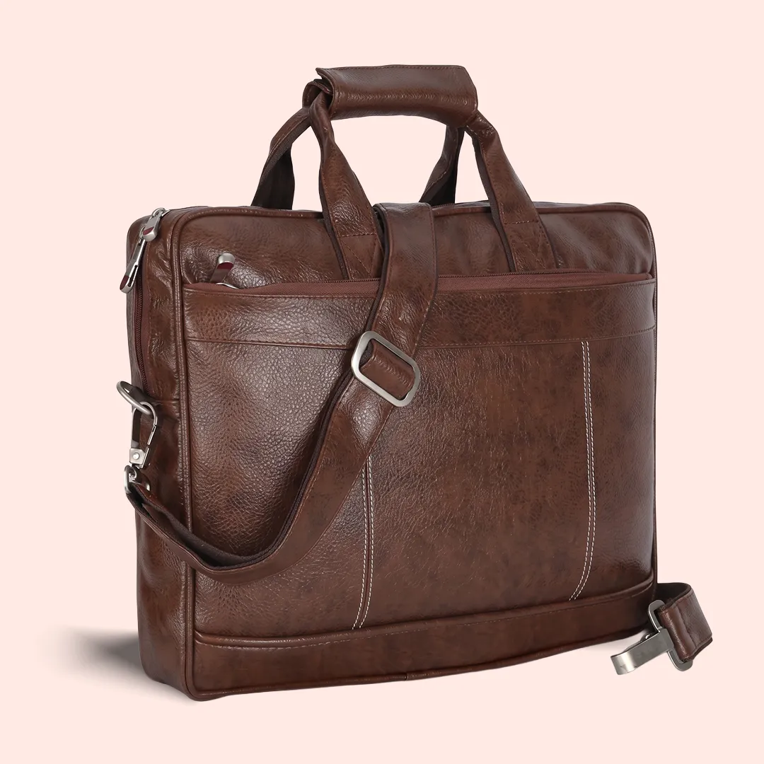 Vegan Leather Laptop Briefcase  view 2