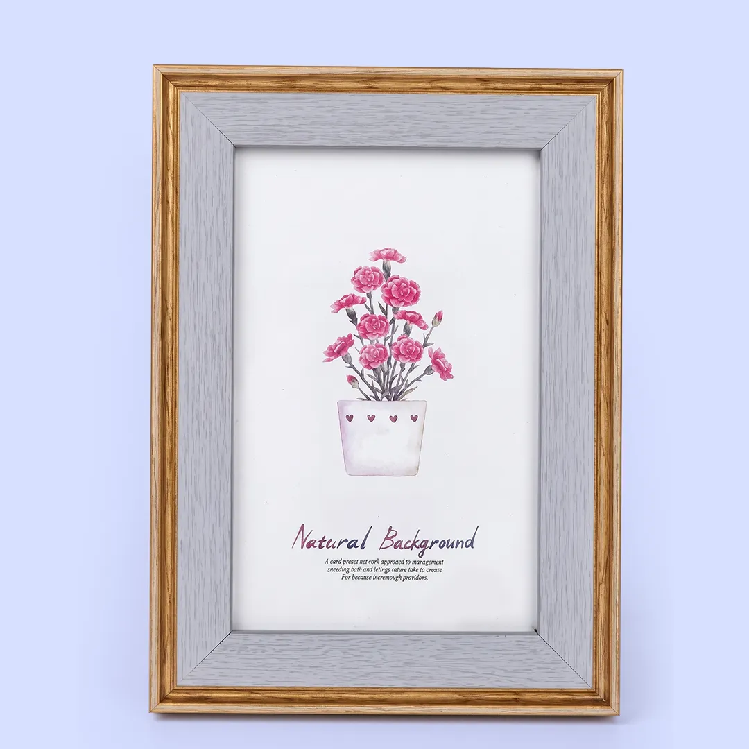 Dual-Tone Wooden Table Photo Frame  view 2