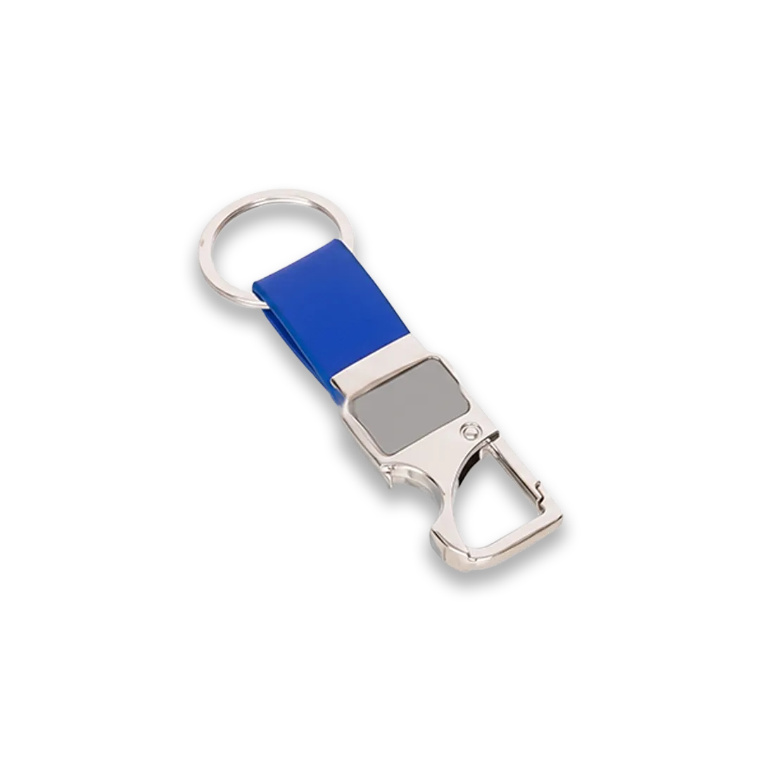 Leather-Strap Metal Keychain view 3