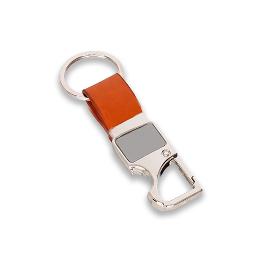 Leather-Strap Metal Keychain view 7