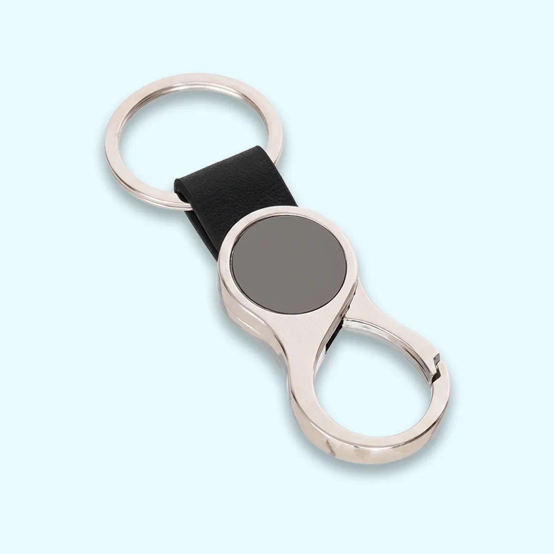Leather-Strap Bottle-Opener Keychain view 2