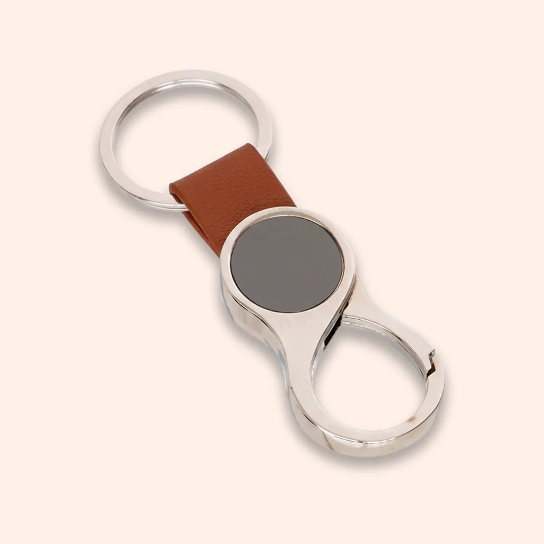 Leather-Strap Bottle-Opener Keychain view 4