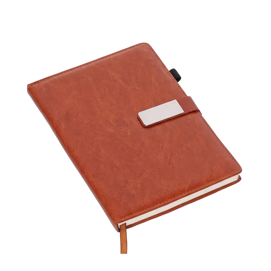 Branded A5 PU Leather Executive Notebook Diary view 3
