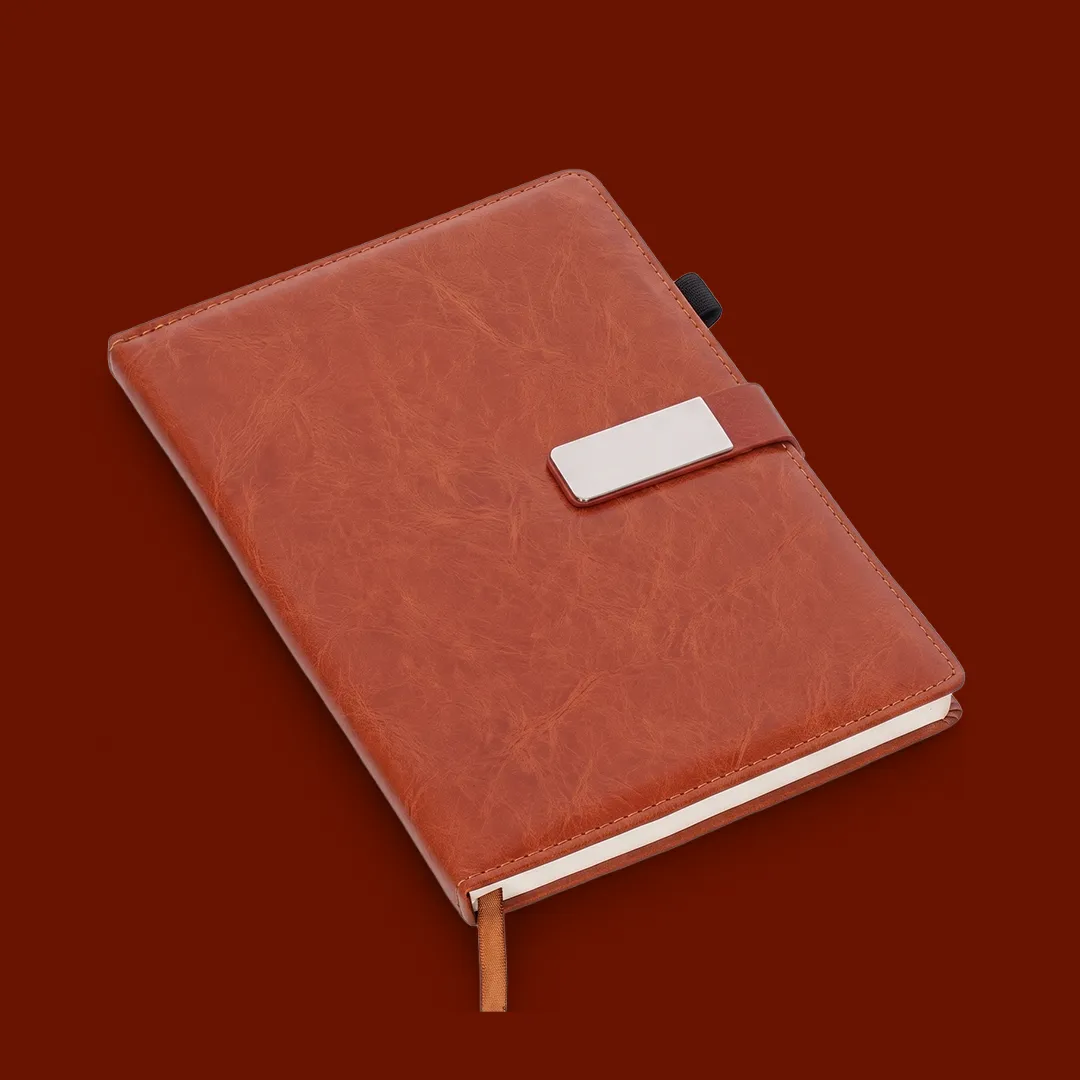 Branded A5 PU Leather Executive Notebook Diary view 4