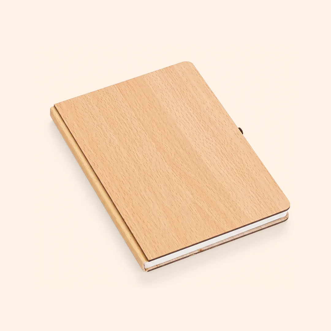 A5 Wooden-Finish PU Leather Diary view 2