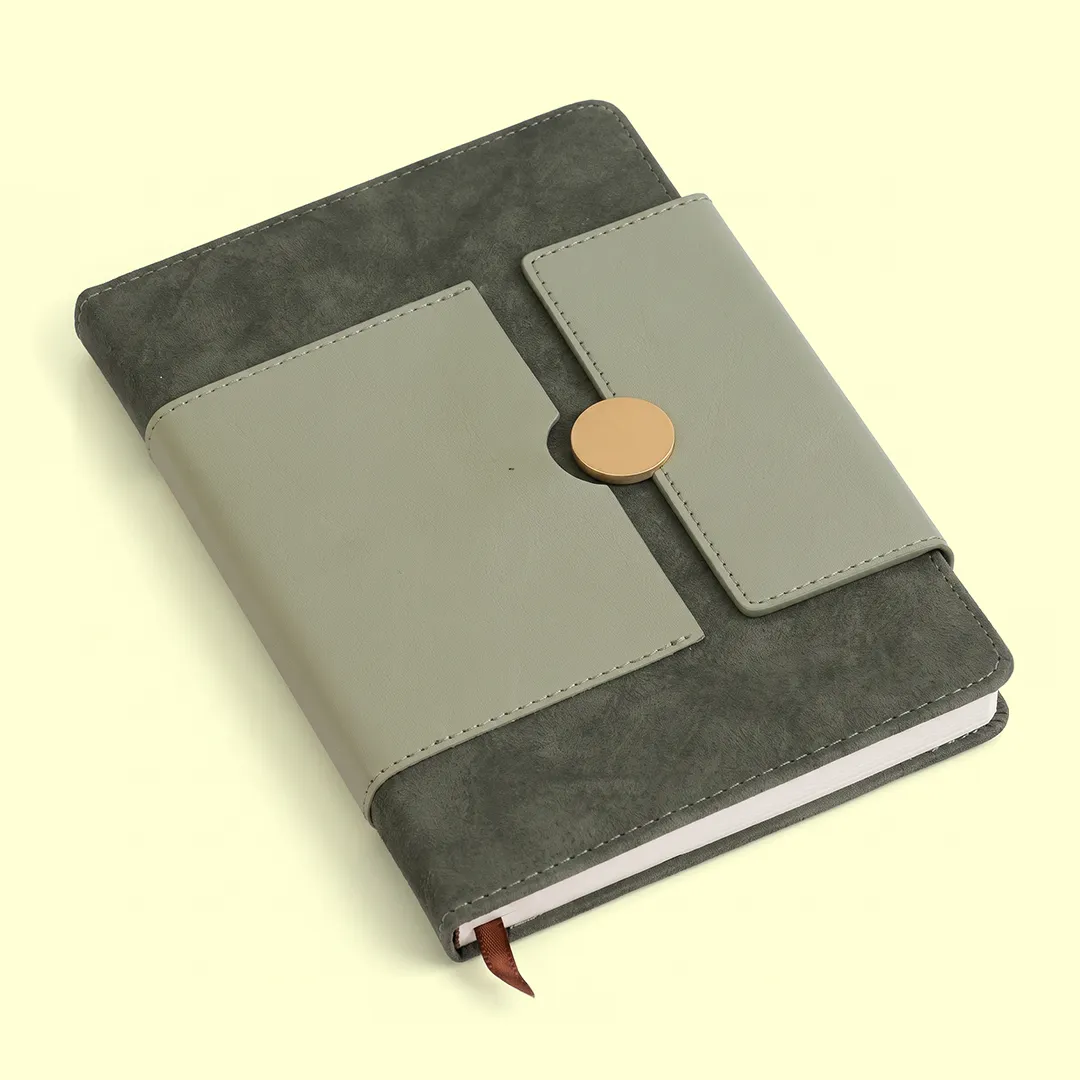 A5 Button-Flap PU Leather Diary view 2