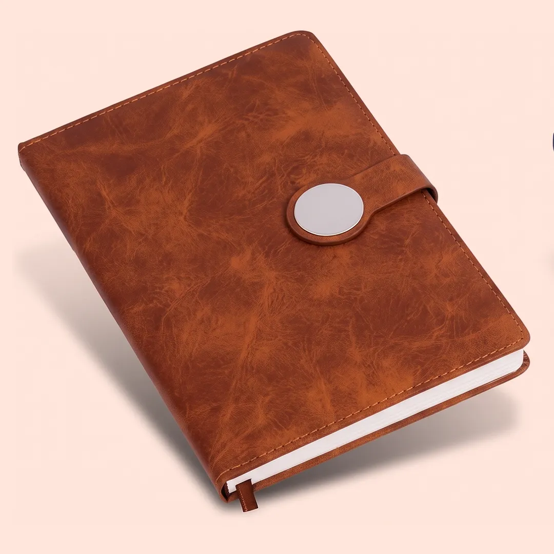 A5 Button-Flap PU Leather Diary view 6