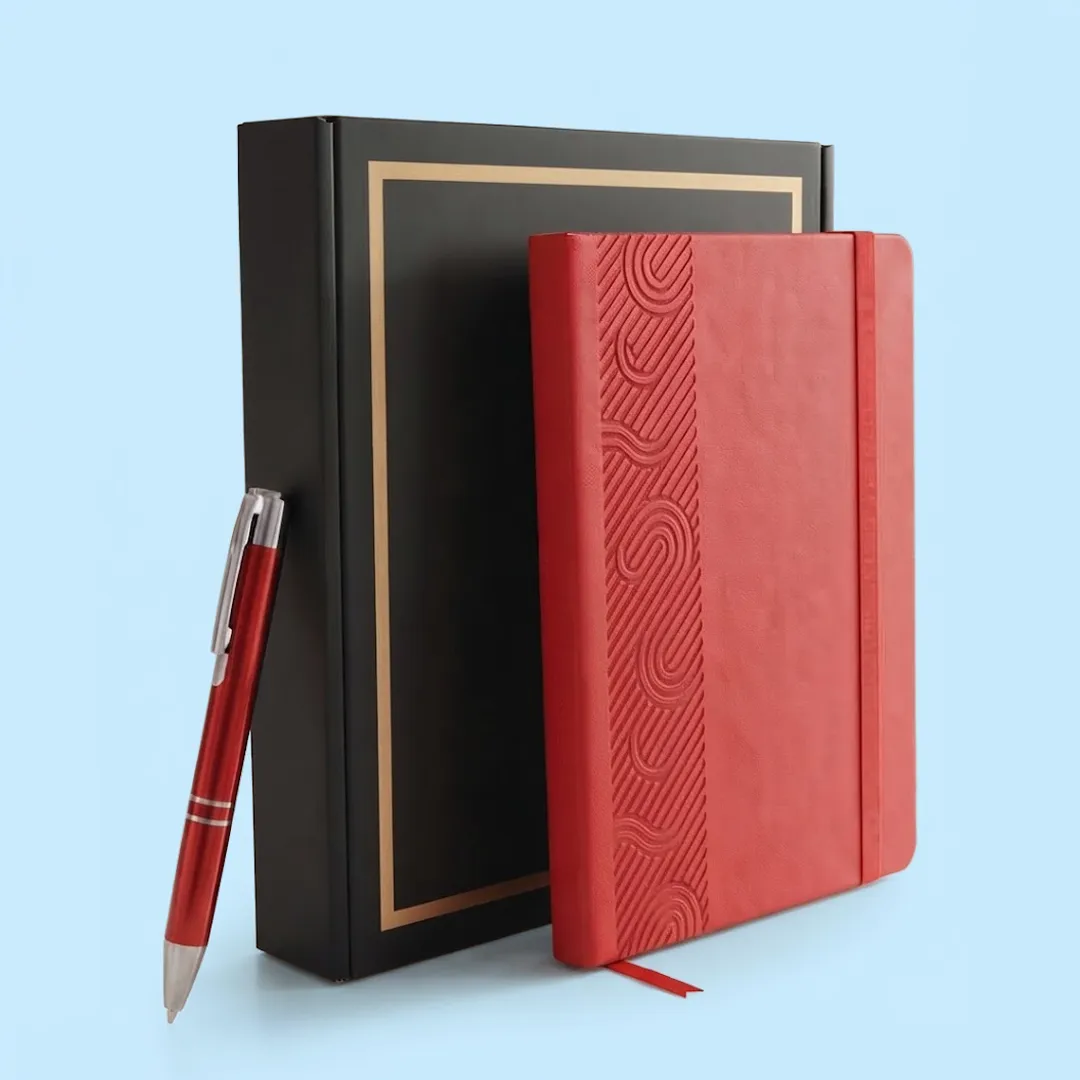 Swirl Embossed Band Notebook and Pen Set